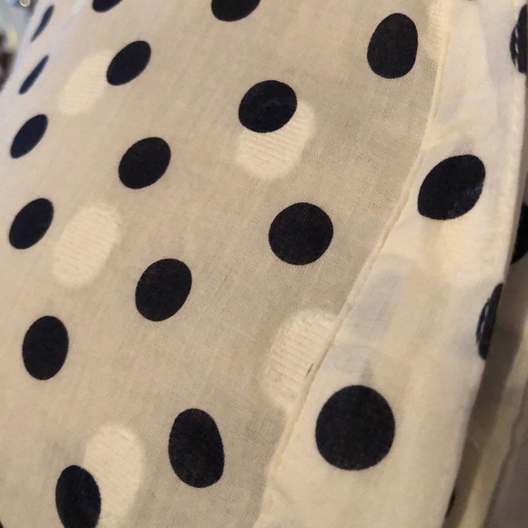 J CREW Half Placket Black/White Blouse Size Small - Picture 3 of 6